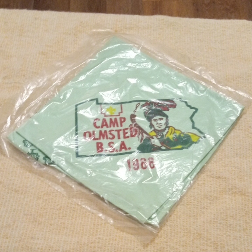 Camp Olmsted BSA 1968 Mint Green Bandana